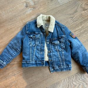 Ralph Lauren Polo boys denim bomber jacket size 5